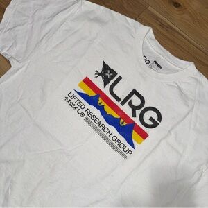 LRG Lifted Research Group White Tee Skater sz 2XL Graphic Tees Thick Cotton VTG